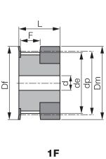 Koło pasowe zębate GT otwór technologiczny 40 3MR 15/6F - 2