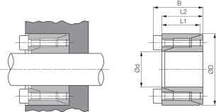 Tuleja zaciskowa BK 61 samocentrująca, stalowa BK61 16x32 - 2