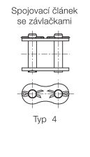 Półspinka łańcucha rolkowego ekonomicznego DIN 8187 jednorzędowa 1/2”x5/16” - 4