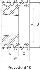 Koło pod pasy klinowe, pod Taper Lock® PBT 075 SPZ2 TL1210 - 8