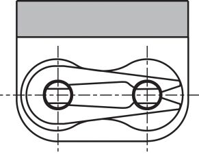 Spinka łańcucha rolkowego standardowego z zabierakiem typu ”U” 1”x5/8” - 2