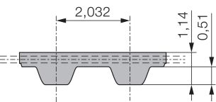 Pas zębaty neoprenowy PowerGrip 656-MXL-012, Z82 - 2