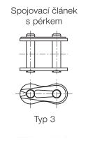 Spinka łańcucha rolkowego bezobsługowego WIS MEGAlife I DIN 8187 jednorzędowa 5/8”x3/8” RD - 2