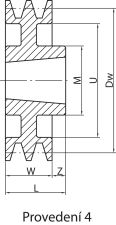 Koło pod pasy klinowe, pod Taper Lock® PBT 355 SPZ5 TL2517 - 4