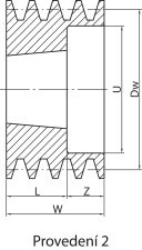 Koło pod pasy klinowe, pod Taper Lock® PBT 560 SPB6 TL4040 - 2