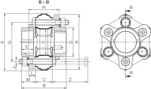 Piasta sprzęgła super elastycznego JUBOFLEX® pod tuleję Taper Lock®, stalowa GJMB 16, TL1610 - 3