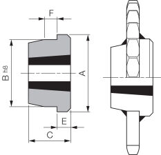 Piasta do przyspawania pod tuleję Taper Lock® typ WM, stalowa WM 30-3 - 2