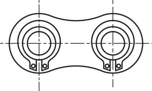 Spinka łańcucha rolkowego standardowego z pustymi sworzniami jednorzędowa 1/2”x5/16” - 2