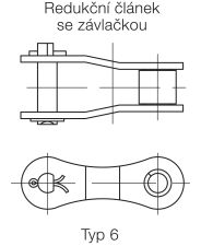 Półspinka łańcucha rolkowego standardowego o przedłużonej podziałce jednorzędowa 208A  - 2