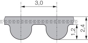 Pas zębaty neoprenowy PowerGrip 141-3M-9, Z47 - 2