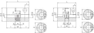 Piasta sprzęgła bezluzowego kłowego TRASCO® zaciskowa, aluminiowa GESM 9 F6 - 3