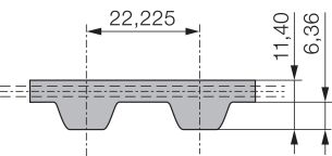Pas zębaty neoprenowy PowerGrip 630-XH-200, Z72 - 2