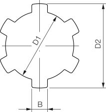 Wał wieloklinowy DIN ISO 14, KW 16x20 stal C45 - 2