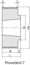 Koło pod pasy klinowe wielorowkowe, pod Taper Lock® PBY200J8 TL2012 - 6
