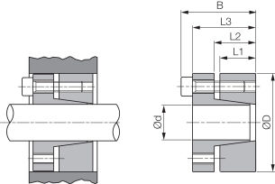 Tuleja zaciskowa BK 13 samocentrująca, stalowa BK13 60x90 - 2