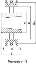 Koło pod pasy klinowe, pod Taper Lock® PBT 800 SPA5 TL4040 - 3