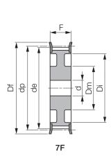 Koło pasowe zębate profil HTD® otwór technologiczny 34 14M 55/2F - 3