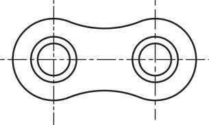 Spinka łańcucha rolkowego standardowego z pustymi sworzniami nierdzewna jednorzędowa 1/2”x5/16” - 2