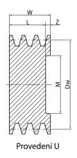 Koło pod pasy klinowe, bez otworu PT140SPA3 - 3