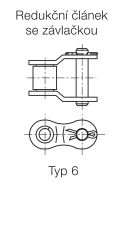 Półspinka łańcucha rolkowego ekonomicznego DIN 8187 jednorzędowa 1/2”x3/16”' - 2