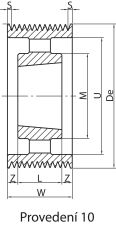 Koło pod pasy klinowe wielorowkowe, pod Taper Lock® PBY132L10 TL2517 - 7