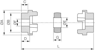 Piasta sprzęgła kłowego HRC® standardowa, żeliwna  HRC 110 B - 3