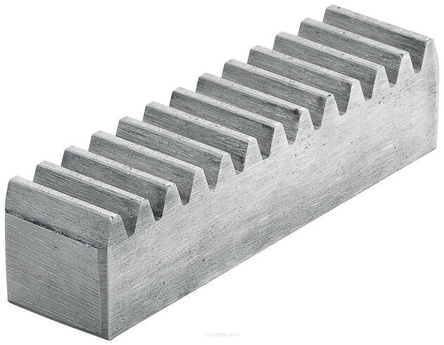 Listwa zębata z uzębieniem prostym przekrój kwadratowy, stal, moduł 2,5 25x25x2000
