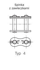 Spinka łańcucha rolkowego IWIS DIN 8187 jednorzędowa 3/4”x7/16” - 2