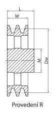 Koło pod pasy klinowe, bez otworu PT160SPB4 - 2