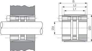 Tuleja zaciskowa BK 11 samocentrująca, stalowa BK11 30x55 - 2