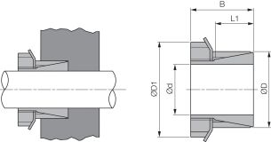 Tuleja zaciskowa BK 26 samocentrująca, stalowa BK26 25x35 - 2