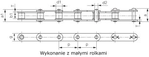 Łańcuch rolkowy standardowy o przedłużonej podziałce jednorzędowy C210A  - 2