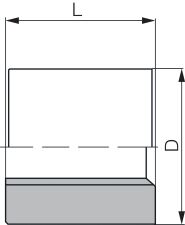 Nakrętka trapezowa walcowa prawa, brąz Tr 28x5 - 2