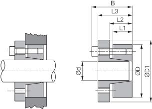 Tuleja zaciskowa BK 15 samocentrująca, stalowa BK15 25x55 - 2
