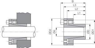 Tuleja zaciskowa BK 80 samocentrująca, stalowa BK80 38x50 - 2