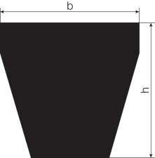 Pas klinowy Super HC® wąskoprofilowy z uzębieniem wewnętrznym SPB 1900 MN - 2