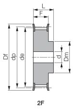 Koło pasowe zębate profil T otwór technologiczny 27 T5/20-2F - 2