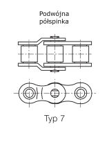 Spinka łańcucha rolkowego IWIS DIN 8187 jednorzędowa 5/8”x3/8” - 5