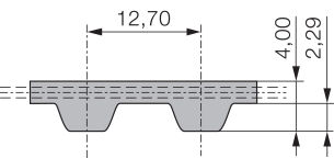 Pas zębaty neoprenowy PowerGrip 660-H-100, Z132 - 2