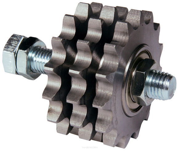 Koło łańcuchowe napinacza Rosta typ N, ze śrubą trzyrzędowe 1/2”, M12, Z15
